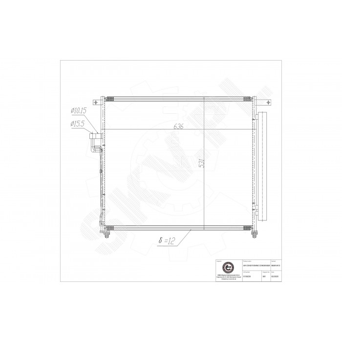Condenseur de Climatisation Pour Ford Ranger 5139233 5264360 AB3919710AA
