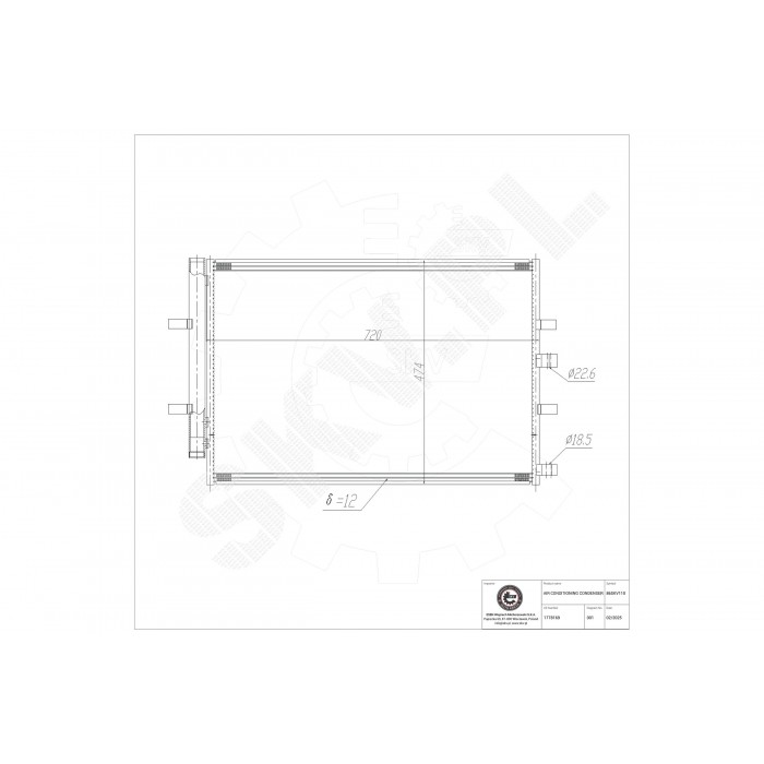 Condenseur de Climatisation Pour Ford Tourneo Transit 1778169