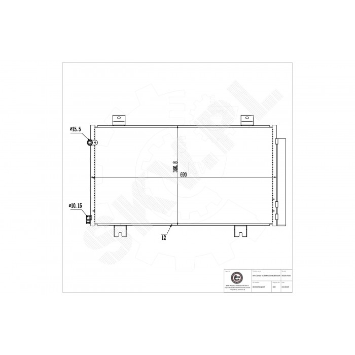 Condenseur de Climatisation Pour Honda Civic X 80100TGNG01