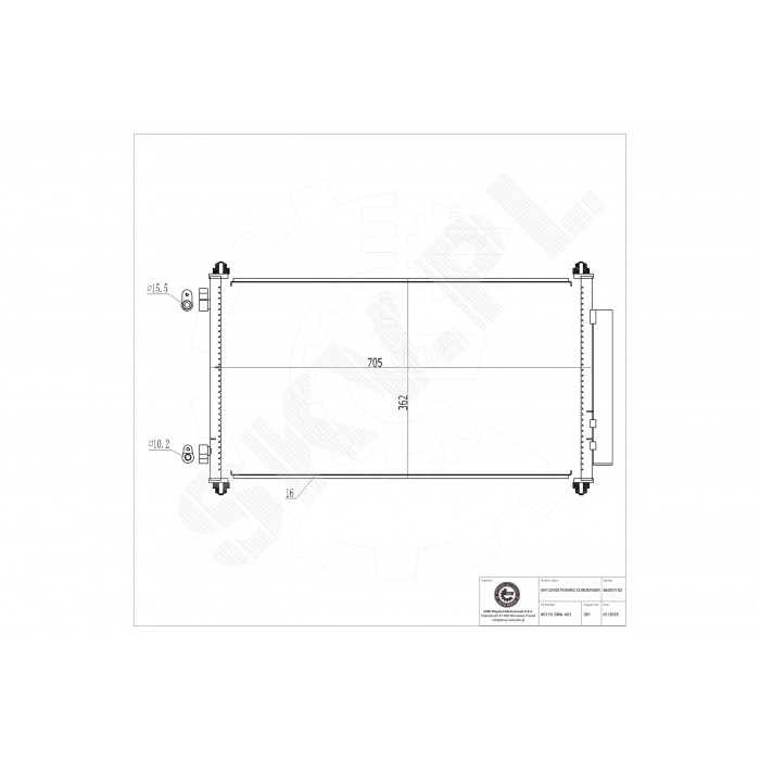 Condenseur de Climatisation Pour Honda CR-V III 80110SWAA01 80110SWWG01