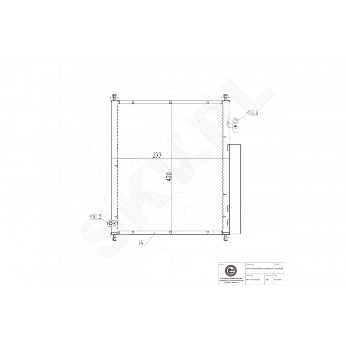 Condenseur de Climatisation Pour Honda Jazz II 80110SAA003 80110SAA305