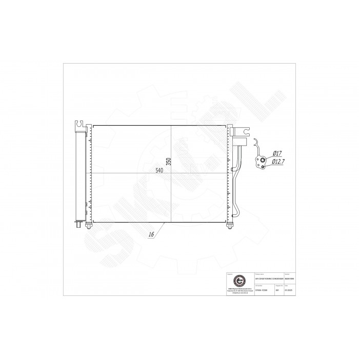 Condenseur de Climatisation Pour Hyundai Accent II III 976061E300