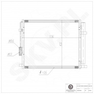 Condenseur de Climatisation Pour Hyundai Grand Santa Fé III 976062W000
