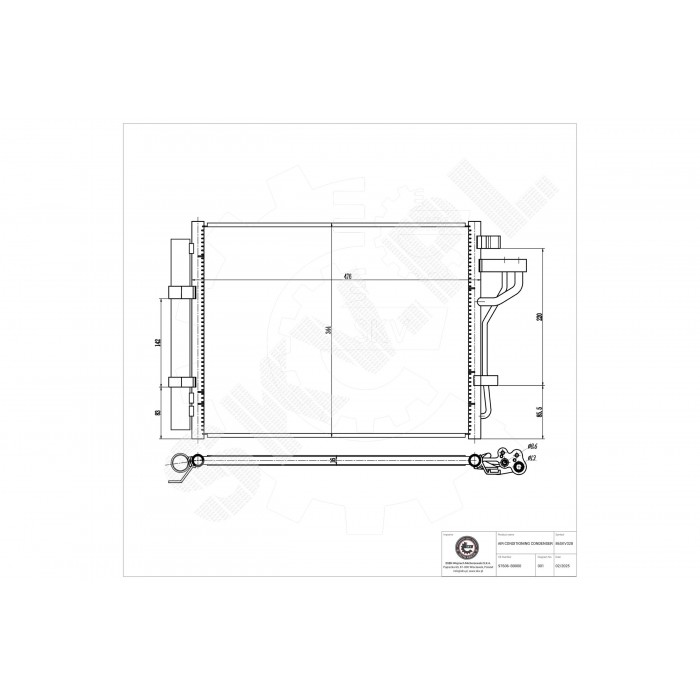 Condenseur de Climatisation Pour Hyundai i10 97606B9000 97606B9001 97606B9100