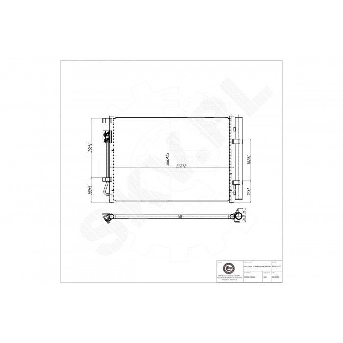 Condenseur de Climatisation Pour Hyundai i20 97606C8000 97606C8050