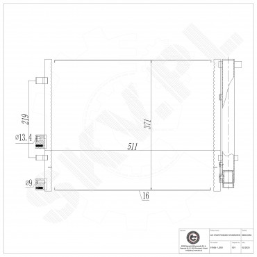 Condenseur de Climatisation Pour Hyundai i20 976061J200 976061J210