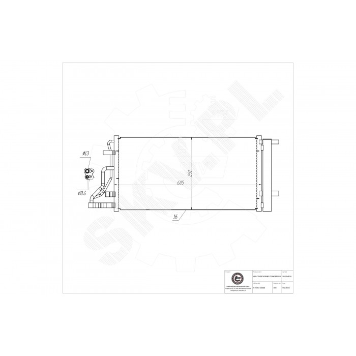 Condenseur de Climatisation Pour Hyundai i30 97606S0000 97606S0100