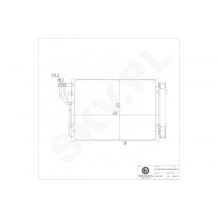 Condenseur de Climatisation Pour Hyundai ix20 Kia Venga Hatchback Van