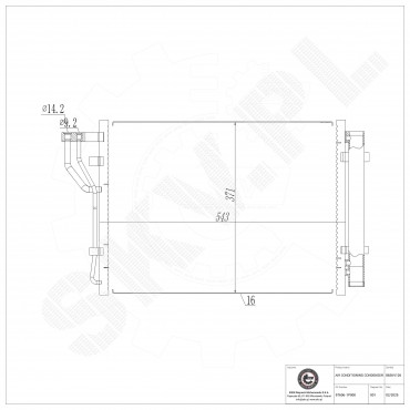 Condenseur de Climatisation Pour Hyundai ix20 Kia Venga Hatchback Van