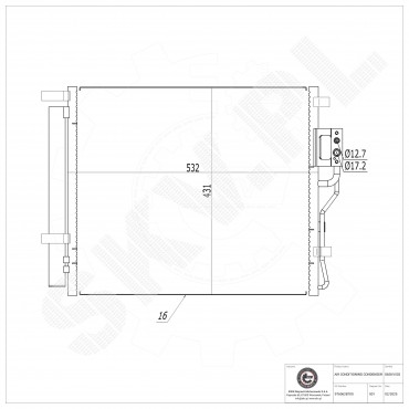 Condenseur de Climatisation Pour Hyundai Santa Fé II 976062B700 976062B750