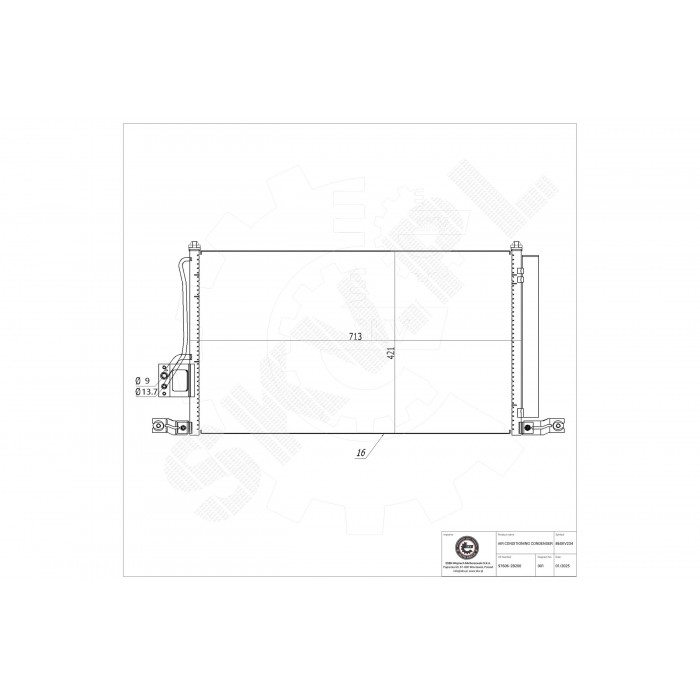 Condenseur de Climatisation Pour Hyundai Santa Fé II 976062B000 976062B000AS