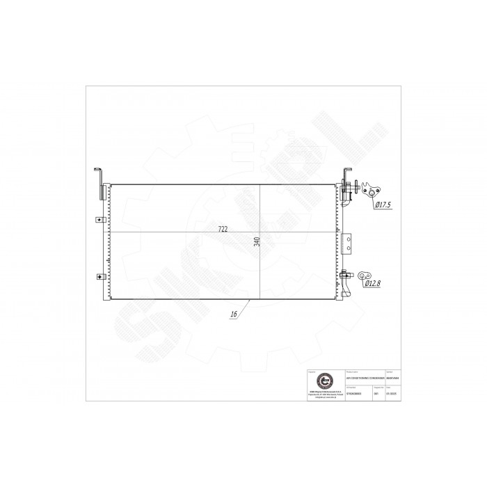 Condenseur de Climatisation Pour Hyundai Sonata IV XG Kia Magentis