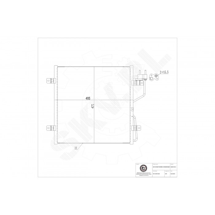 Condenseur de Climatisation Pour Jeep Cherokee 56022951AA K5143010AA K5143010AB