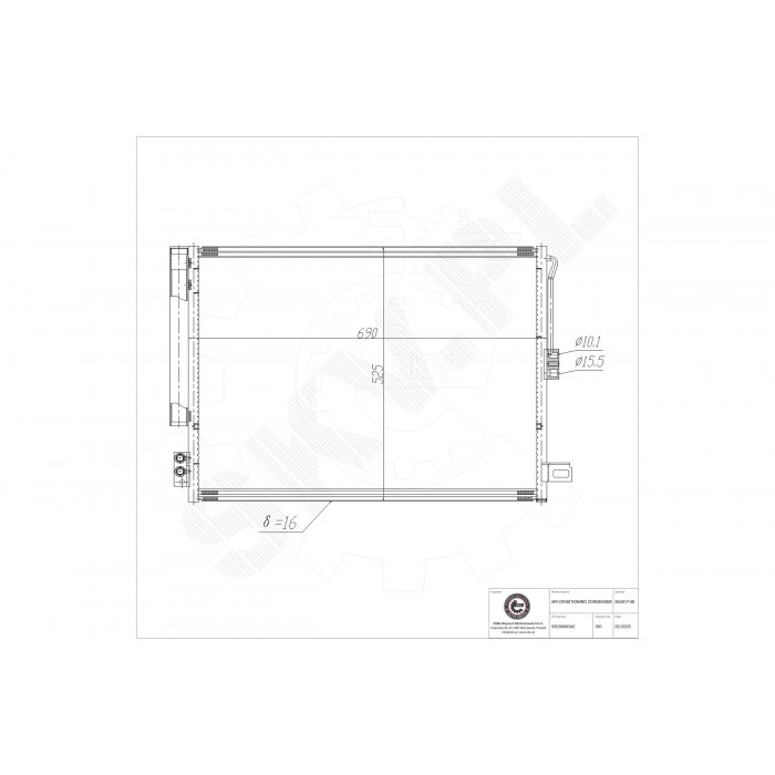 Condenseur de Climatisation Pour Jeep Grand Cherokee IV 55038003AE 55038003AF
