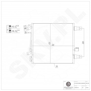 Condenseur de Climatisation Pour Jeep Wrangler III 55056631AA 55056635AA