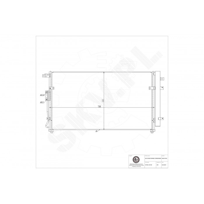 Condenseur de Climatisation Pour Kia Carnival/Grand Carnival III 976064D100