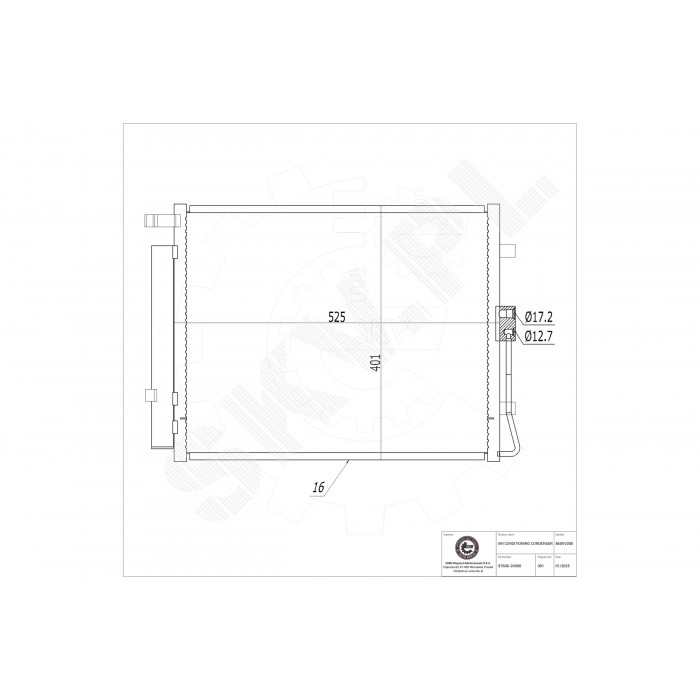 Condenseur de Climatisation Pour Kia Soul I 976062K000 976062K000AS