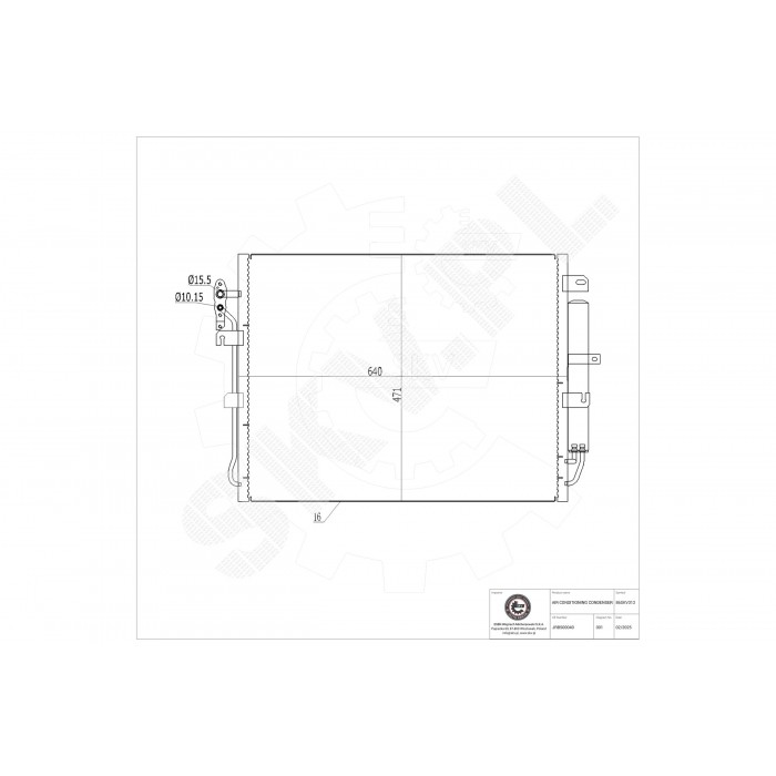 Condenseur de Climatisation Pour Land Rover Discovery III Van IV JRB500130