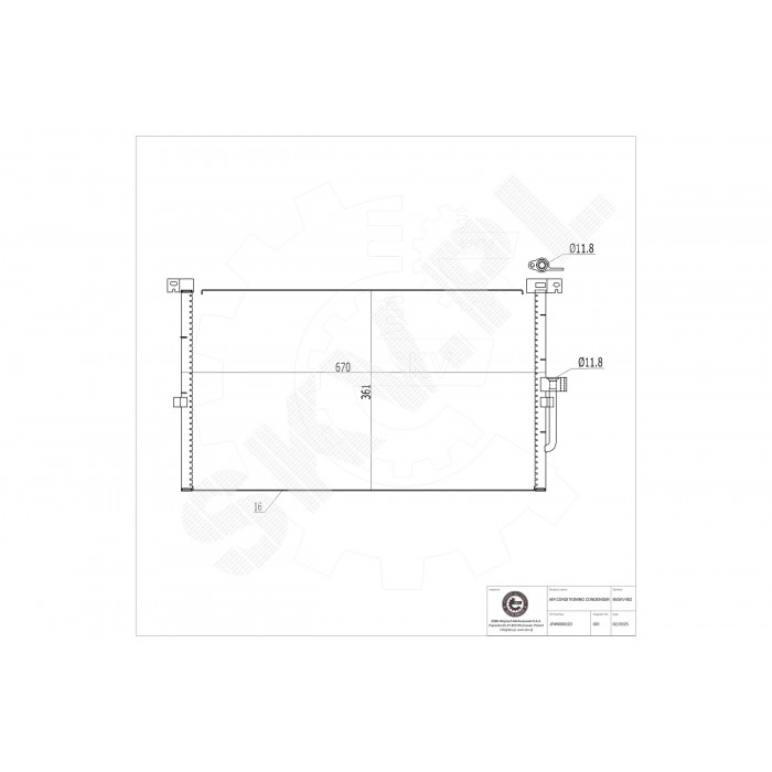 Condenseur de Climatisation Pour Land Rover Range Rover III JRW000020