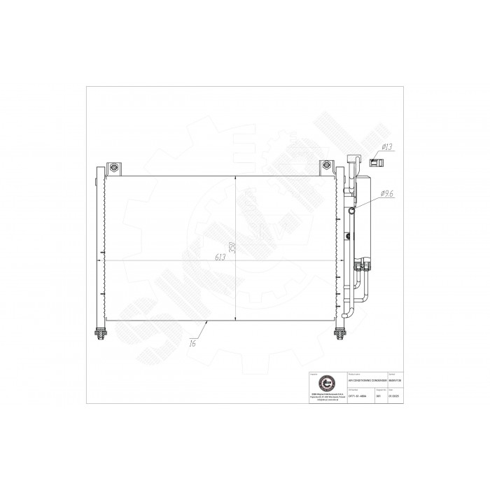 Condenseur de Climatisation Pour Mazda 2 C00361K39 DF7161480 DF7161480A