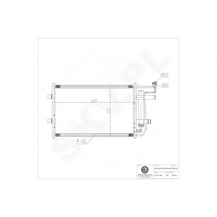 Condenseur de Climatisation Pour Mazda 5 C51361480A C51361480B