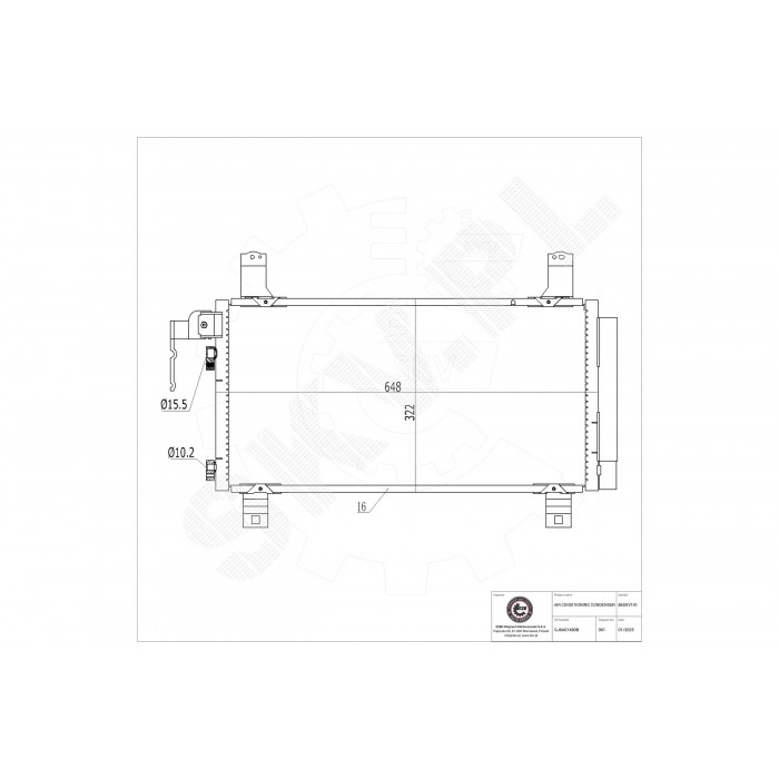 Condenseur de Climatisation Pour Mazda 6 GJ6A61480 GJ6A61480A GJ6A61480B