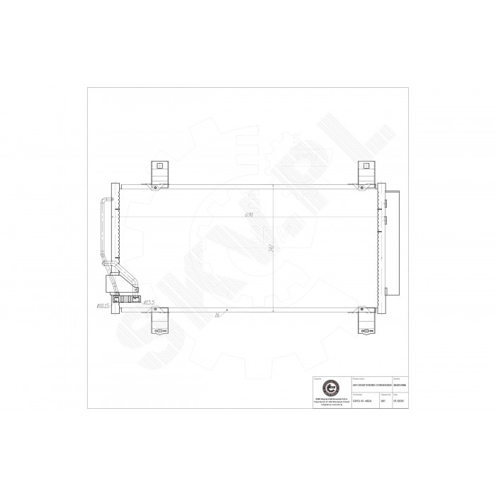 Condenseur de Climatisation Pour Mazda 6 GS1D61480C GS1D61480D GSYD6148ZA