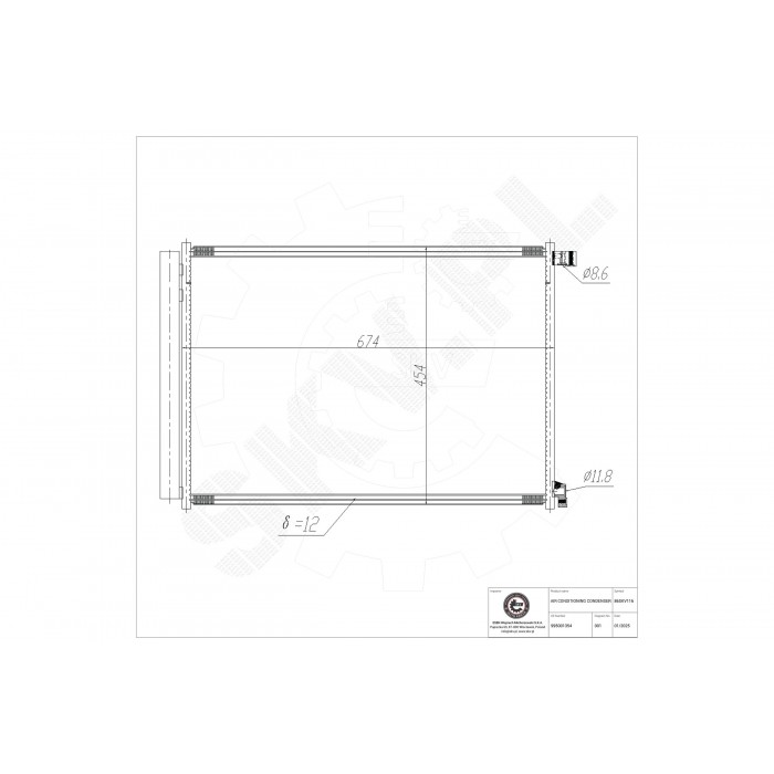 Condenseur de Climatisation Pour Mercedes-Benz AMG GT Classe C 0995000454
