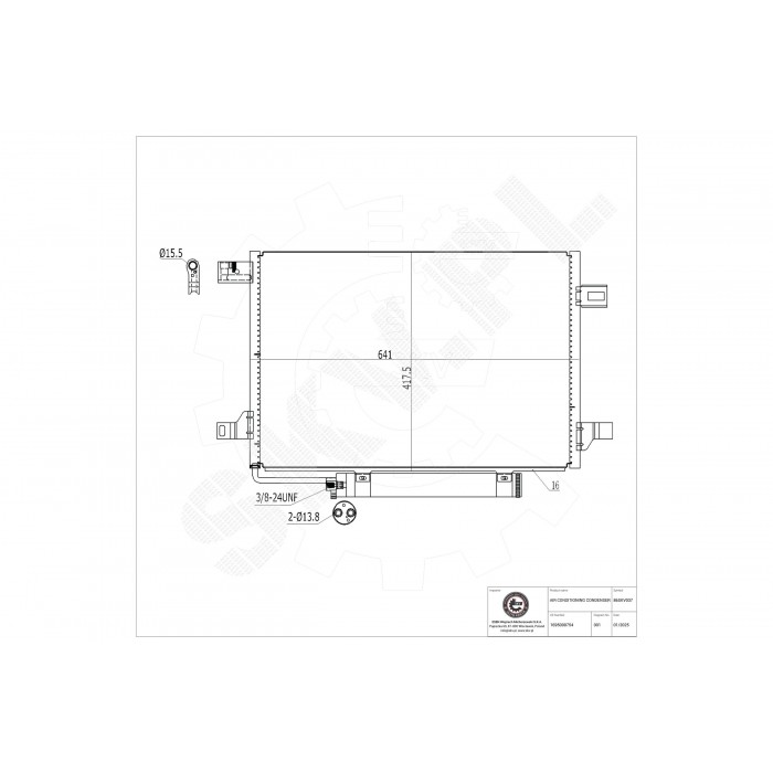Condenseur de Climatisation Pour Mercedes-Benz Classe A B 1695000354 1695000754