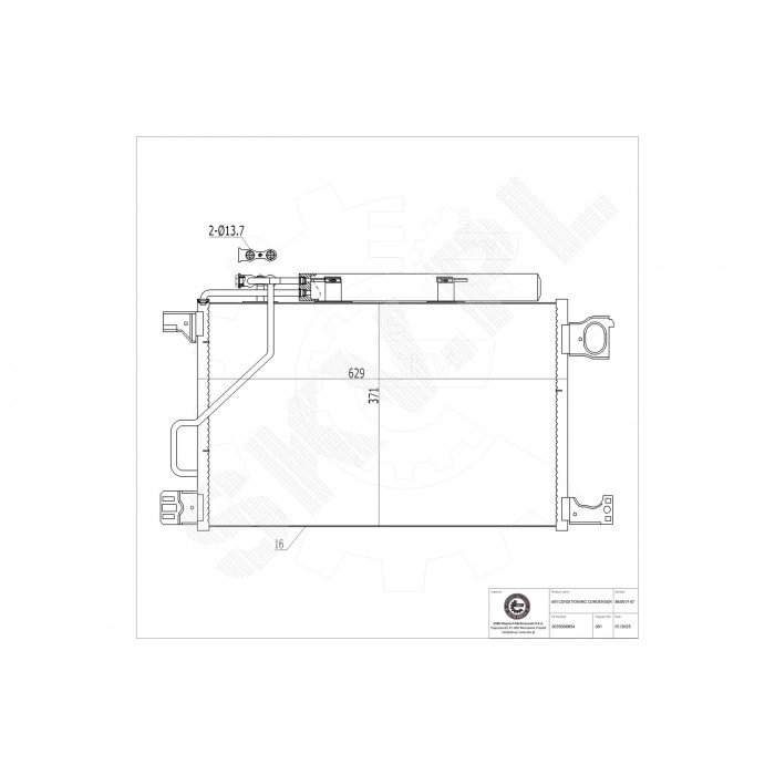 Condenseur de Climatisation Pour Mercedes-Benz Classe C CLC T-Model 2035000854