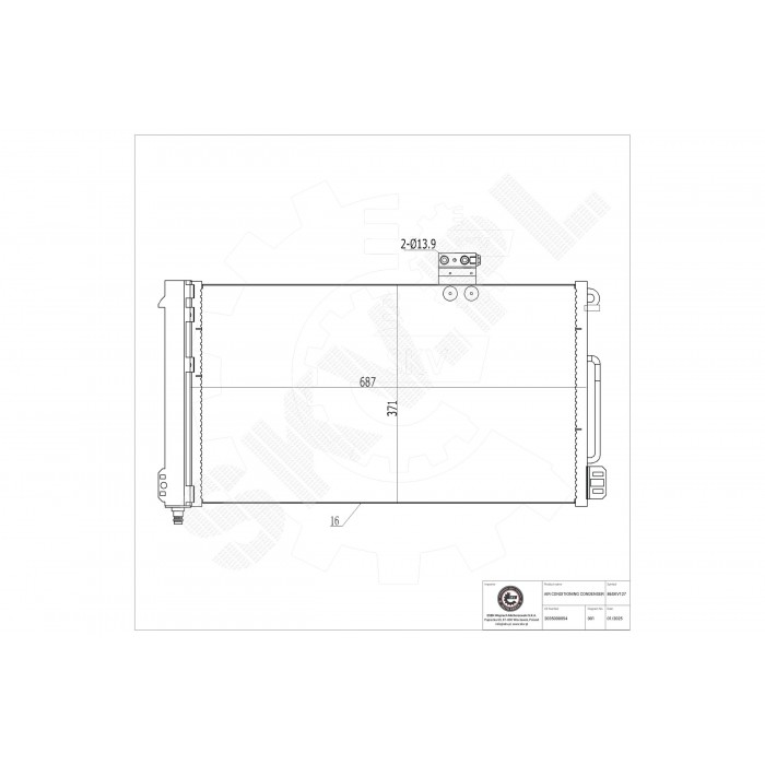 Condenseur de Climatisation Pour Mercedes-Benz Classe C T-Model CLK A2035000954