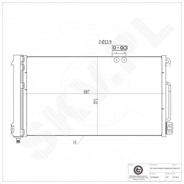 Condenseur de Climatisation Pour Mercedes-Benz Classe C T-Model CLK A2035000954