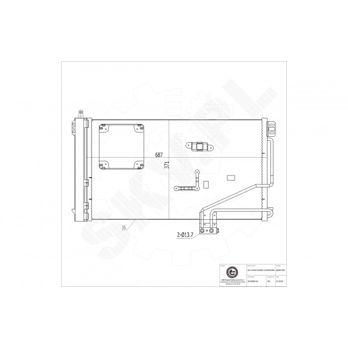 Condenseur de Climatisation Pour Mercedes-Benz Classe C T-Model CLK 2035001054