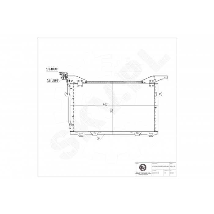 Condenseur de Climatisation Pour Mercedes-Benz Classe E T-Model 2108300470
