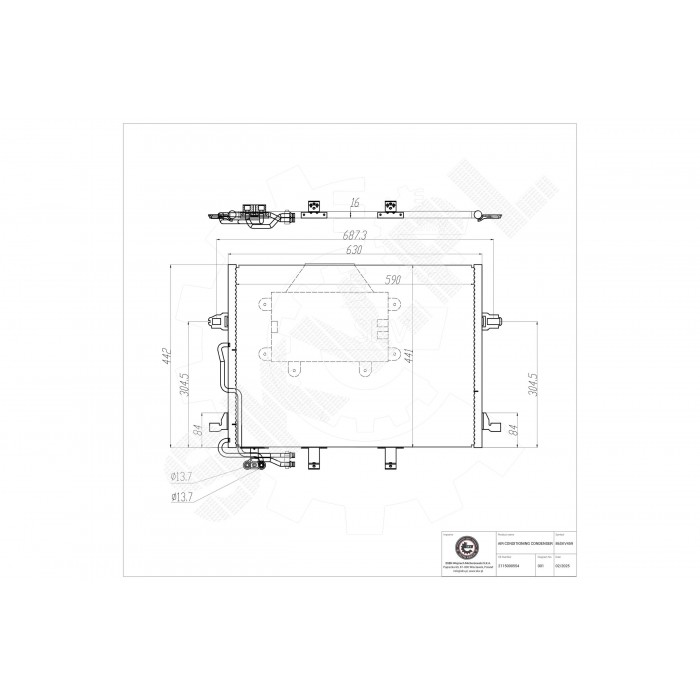 Condenseur de Climatisation Pour Mercedes-Benz Classe E T-Model CLS 2115000554