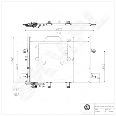 Condenseur de Climatisation Pour Mercedes-Benz Classe E T-Model CLS 2115000554