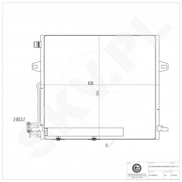 Condenseur de Climatisation Pour Mercedes-Benz Classe GL M R 2515000054