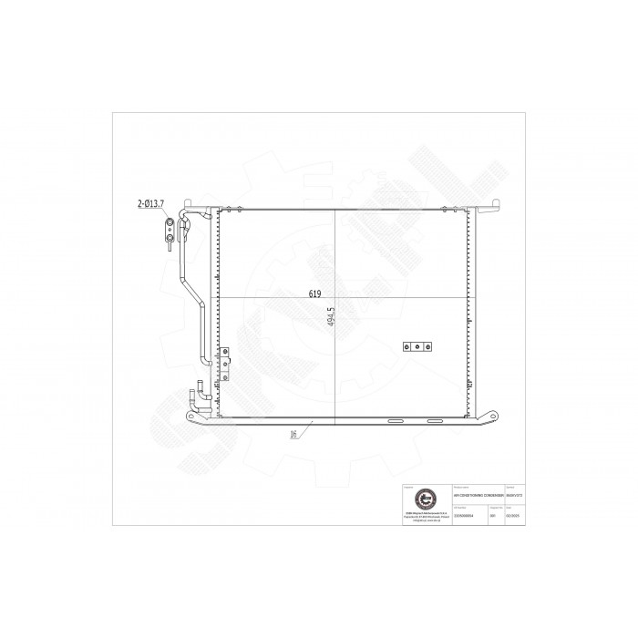 Condenseur de Climatisation Pour Mercedes-Benz Classe S SL A2205000054