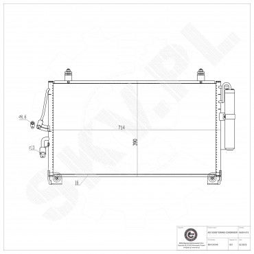 Condenseur de Climatisation Pour Mitsubishi Outlander I MN124248 MR958462