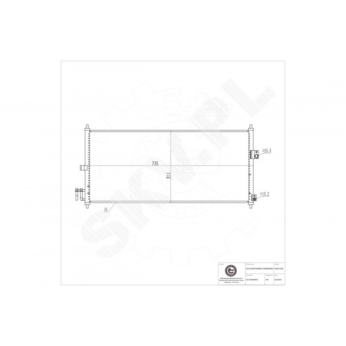 Condenseur de Climatisation Pour Nissan Almera II Primera 92100BM405 92100BM407