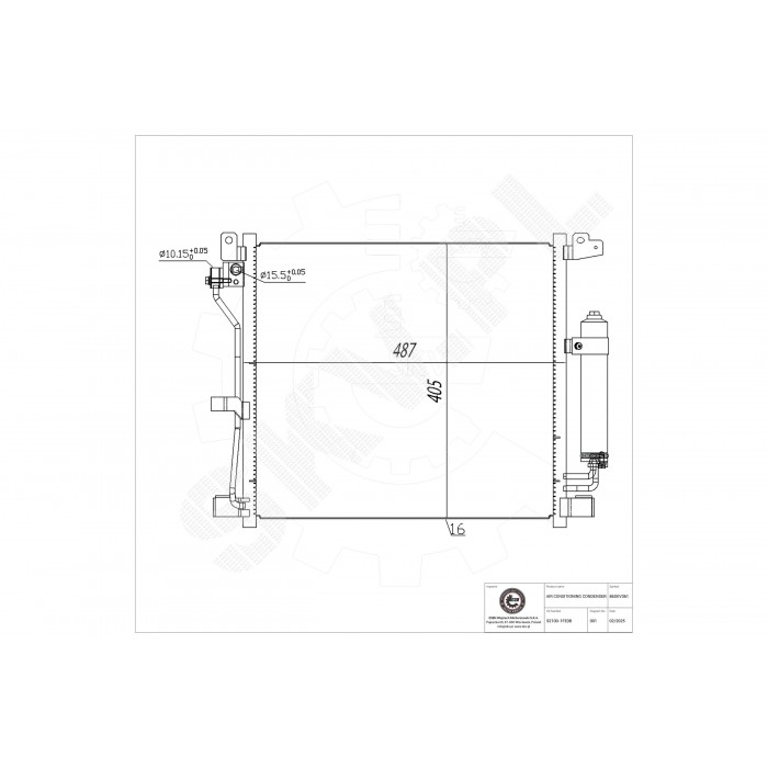 Condenseur de Climatisation Pour Nissan Juke 921001FE0B 92100BA62A