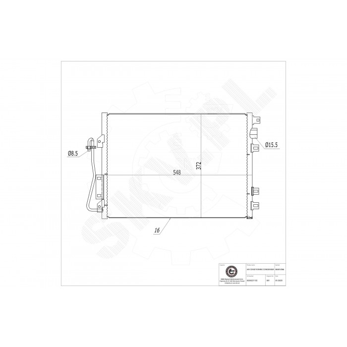 Condenseur de Climatisation Pour Renault Kangoo Nissan Kubistar 2765000Q0G