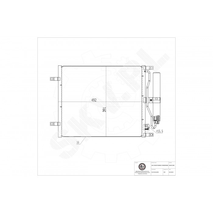 Condenseur de Climatisation Pour Nissan Micra III Note 921009U20B 92100AY601
