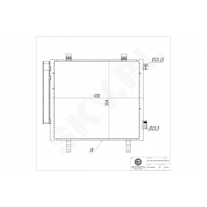 Condenseur de Climatisation Pour Nissan Pixo Suzuki Alto 95310M68K10000