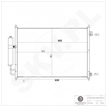Condenseur de Climatisation Pour Nissan X-Trail Van 92100JG000