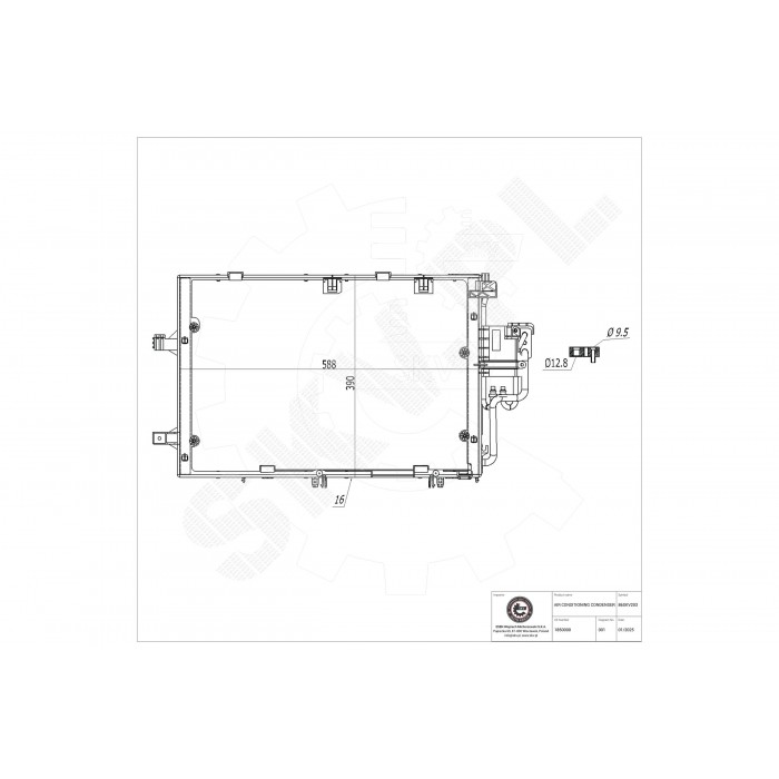 Condenseur de Climatisation Pour Opel Combo Corsa C Vauxhall