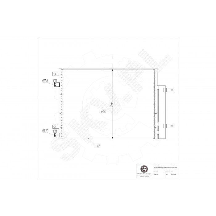 Condenseur de Climatisation Pour Opel Karl Vauxhall Viva 1850741 95437449