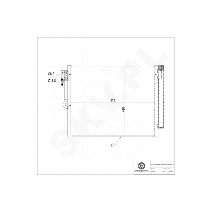 Condenseur de Climatisation Pour Opel Meriva B Vauxhall Meriva MK II (B)