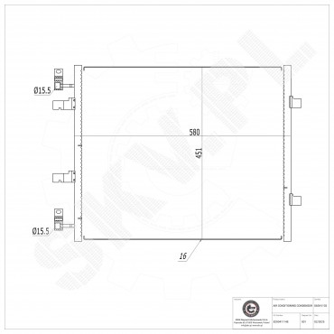 Condenseur de Climatisation Pour Renault Opel Vauxhall 8200411148 4417650