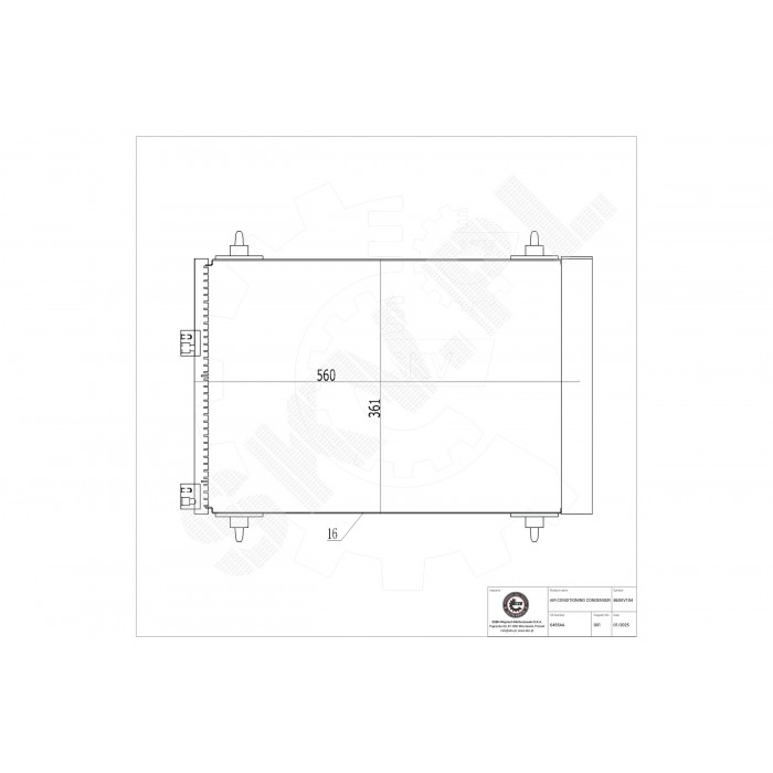 Condenseur de Climatisation Pour Peugeot 307 6455AA